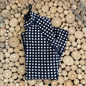 J.Crew Rash Guard Navy Polka Dot Swim Top